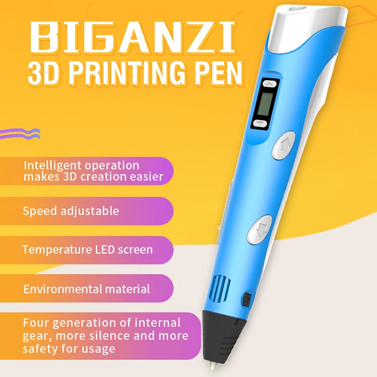 Hand-held 3D Printing Pen, EU Plug(Blue) - Consumer Electronics by buy2fix | Online Shopping UK | buy2fix