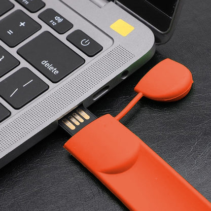 Silicone Bracelet USB Flash Disk with 4GB Memory(Orange) - USB Flash Drives by buy2fix | Online Shopping UK | buy2fix