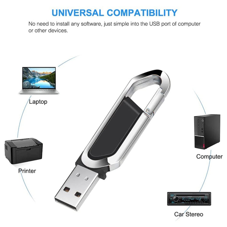 4GB Metallic Keychains Style USB 2.0 Flash Disk (Black)(Black) - Computer & Networking by buy2fix | Online Shopping UK | buy2fix