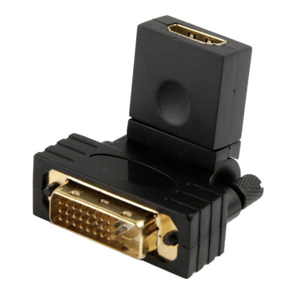 360 Degree Rotation Gold Plated DVI 24+1 Pin Male to 19 Pin HDMI Female Adapter -  by buy2fix | Online Shopping UK | buy2fix