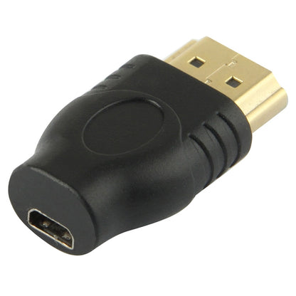 Gold Plated HDMI 19 Pin Male to Micro HDMI Female Adapter(Black) -  by buy2fix | Online Shopping UK | buy2fix