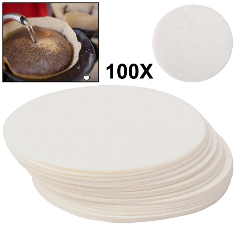 100 PCS Round Coffee Filter Paper, Diameter 60mm(White) - Home & Garden by buy2fix | Online Shopping UK | buy2fix