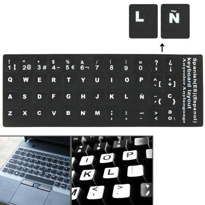 Spanish Learning Keyboard Layout Sticker for Laptop / Desktop Computer Keyboard - Silicone / Sticker by buy2fix | Online Shopping UK | buy2fix