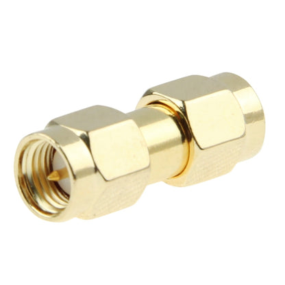 Gold Plated SMA Male to SMA Male Adapter(Gold) - Computer & Networking by buy2fix | Online Shopping UK | buy2fix