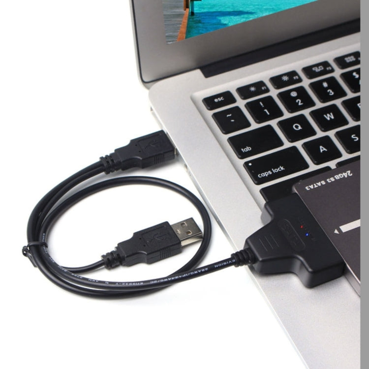 Double USB 2.0 to SATA Hard Drive Adapter Cable for 2.5 inch SATA HDD / SSD -  by buy2fix | Online Shopping UK | buy2fix