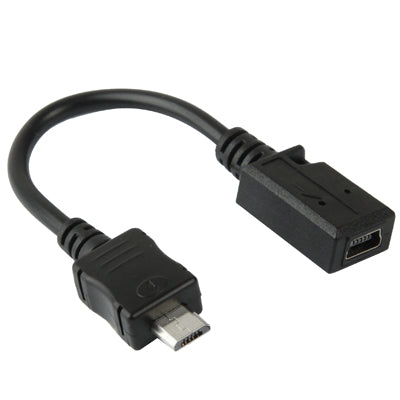 Mini USB Female to Micro USB Male Cable Adapter, Length: 13cm(Black) - USB Adapter by buy2fix | Online Shopping UK | buy2fix