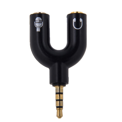 3.5mm Stereo Male to 3.5mm Headphone & Mic Female Splitter Adapter(Black) - Computer & Networking by buy2fix | Online Shopping UK | buy2fix