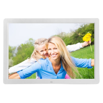 17 inch HD 1080P LED Display Multi-media Digital Photo Frame with Holder & Music & Movie Player, Support USB / SD / MS / MMC Card Input(White) - Consumer Electronics by buy2fix | Online Shopping UK | buy2fix