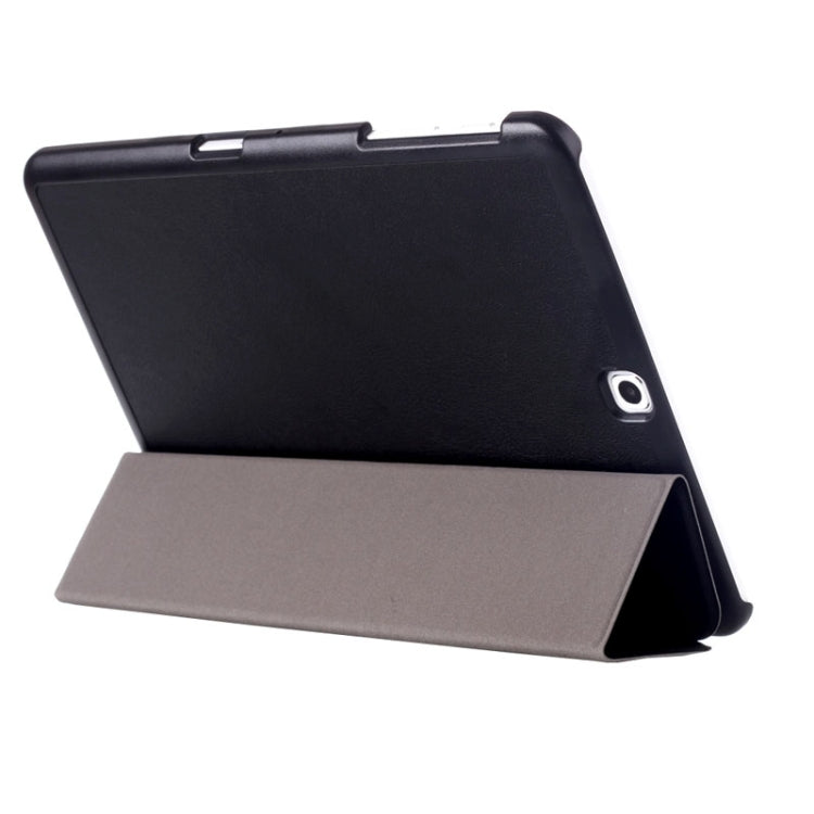 Custer Texture Horizontal Flip Leather Case with 3-folding Holder for Galaxy Tab S2 9.7 / T815(Black) - Samsung Accessories by buy2fix | Online Shopping UK | buy2fix