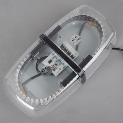 25W 240-LED Warning Mini Light Bar Strobe Waterproof Light, Yellow Light - In Car by buy2fix | Online Shopping UK | buy2fix