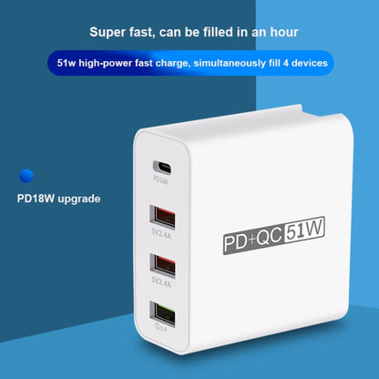 WLX-A6 4 Ports Quick Charging USB Travel Charger Power Adapter, AU Plug - USB Charger by buy2fix | Online Shopping UK | buy2fix