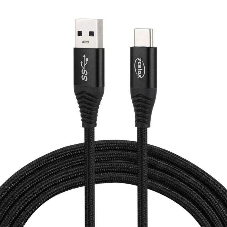 1.2m Nylon Braided Cord USB to Type-C Data Sync Charge Cable with 110 Copper Wires, Support Fast Charging(Black) - USB-C & Type-C Cable by buy2fix | Online Shopping UK | buy2fix