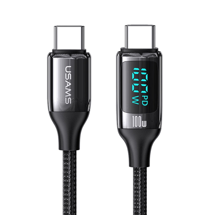 USAMS US-SJ559 U78 USB-C / Type-C to USB-C / Type-C PD100W Fast Charge Digital Data Cable, Cable Length: 3m (Black) - USB-C & Type-C Cable by USAMS | Online Shopping UK | buy2fix