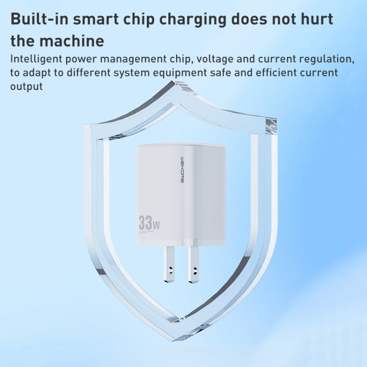 WK WP-U140 33W Power Series USB+USB-C/Type-C Fast Charger, Specifications: US Plug(White) - USB Charger by WK | Online Shopping UK | buy2fix