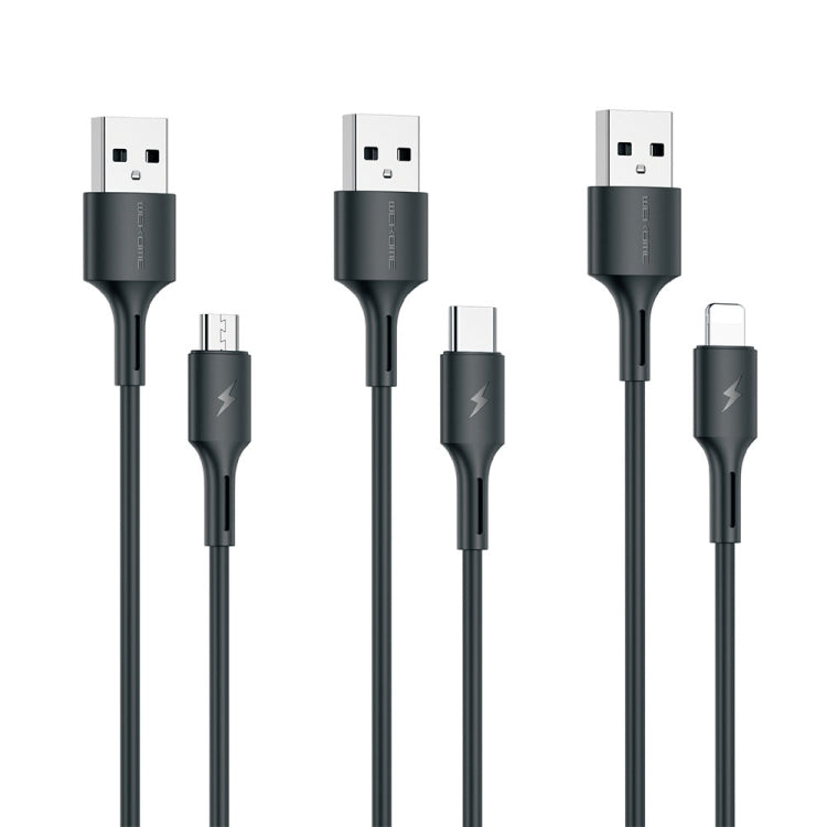 WK WDC-136 USB to Type-C / USB-C 3A Fast Charging Data Cable(Black) - USB-C & Type-C Cable by WK | Online Shopping UK | buy2fix