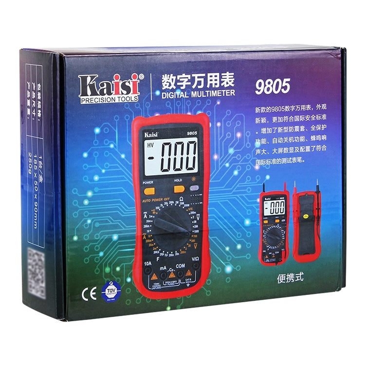 Kaisi 9805 Anti-burning Multifunctional Digital Universal Multimeter Auto-Range Digital Multimeter - Consumer Electronics by Kaisi | Online Shopping UK | buy2fix