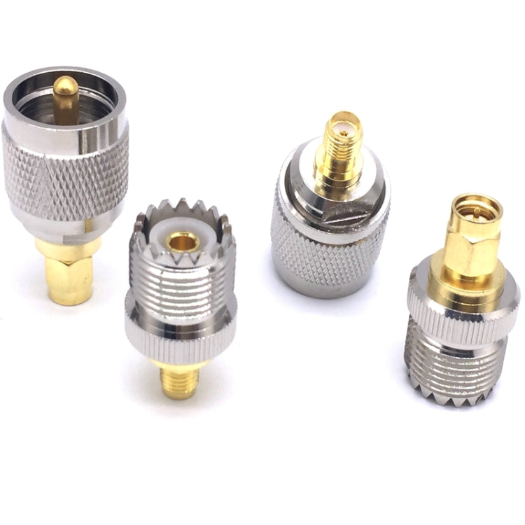 4 PCS / Set UHF PL259 SO239 to SMA Plug RF Connector Test Converter - Connectors by buy2fix | Online Shopping UK | buy2fix