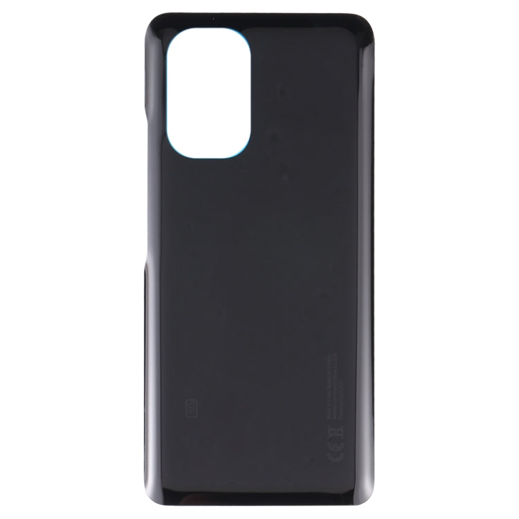 Glass Battery Back Cover for Xiaomi Poco F3(Black) - Repair & Spare Parts by buy2fix | Online Shopping UK | buy2fix