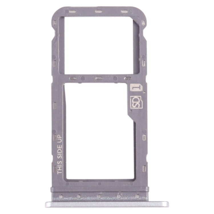 For Motorola Moto G Power 2021 SIM Card Tray + Micro SD Card Tray (Silver) - Card Socket by buy2fix | Online Shopping UK | buy2fix