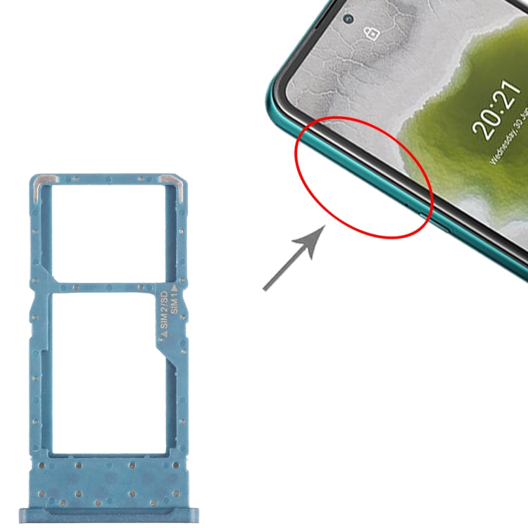 For Nokia X10 Original SIM + SIM / Micro SD Card Tray (Green) - Card Tray by buy2fix | Online Shopping UK | buy2fix