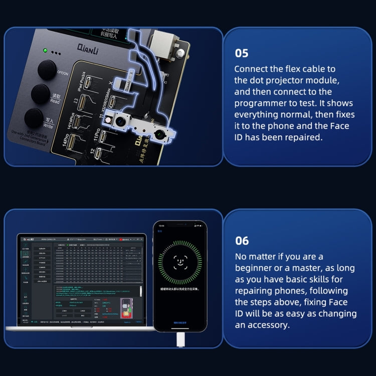 QianLi iCopy Plus Specialized Face ID Recovery and Activation Board for iPhone X to 14 Series - Repair Programmer by QIANLI | Online Shopping UK | buy2fix