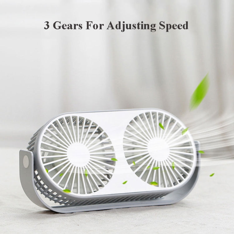 Small Bean Desktop Desktop Double Leaf Usb Mini Fan(Green) - Consumer Electronics by buy2fix | Online Shopping UK | buy2fix