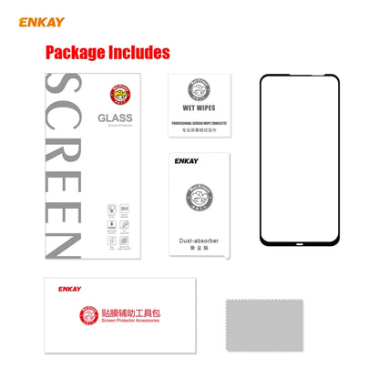 For Huawei P40 Lite ENKAY Hat-Prince Full Glue 0.26mm 9H 2.5D Tempered Glass Full Coverage Film - Mobile Accessories by ENKAY | Online Shopping UK | buy2fix