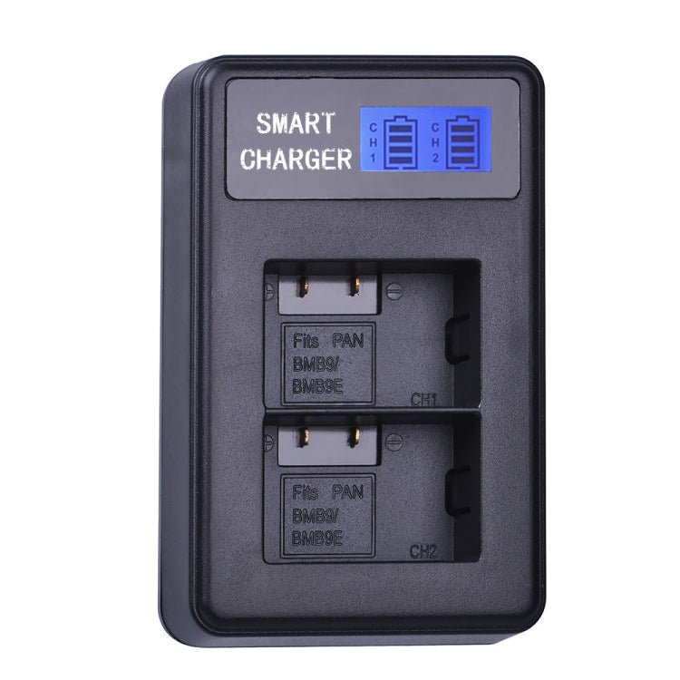 Smart LCD Display USB Dual Charger for PANASONIC DMW-BMB9E(T) - Battery USB Charger by buy2fix | Online Shopping UK | buy2fix