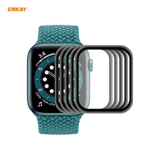 For Apple Watch 6/5/4/SE 40mm 5 PCS ENKAY Hat-Prince 3D Full Screen Soft PC Edge + PMMA HD Screen Protector Film - Watch Cases by ENKAY | Online Shopping UK | buy2fix