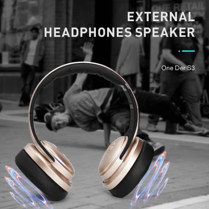 OneDer S3 2 in1 Headphone & Speaker Portable Wireless Bluetooth Headphone Noise Cancelling Over Ear Stereo(Silver) - Headset & Headphone by OneDer | Online Shopping UK | buy2fix