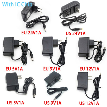 100-240V AC to DC IC Power Charger Adapter 5V 9V 12V 24V 1A, Plug Type:IC US 9V1A - Power Supplies by buy2fix | Online Shopping UK | buy2fix