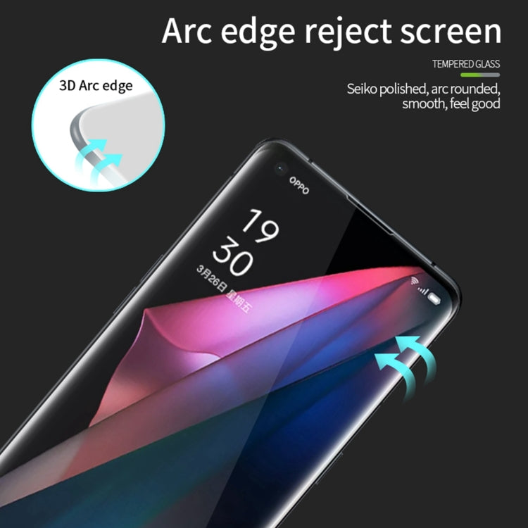 For OPPO Find X3 / 3X Pro PINWUYO 9H 3D Hot Bending Tempered Glass Film(Black) -  by PINWUYO | Online Shopping UK | buy2fix