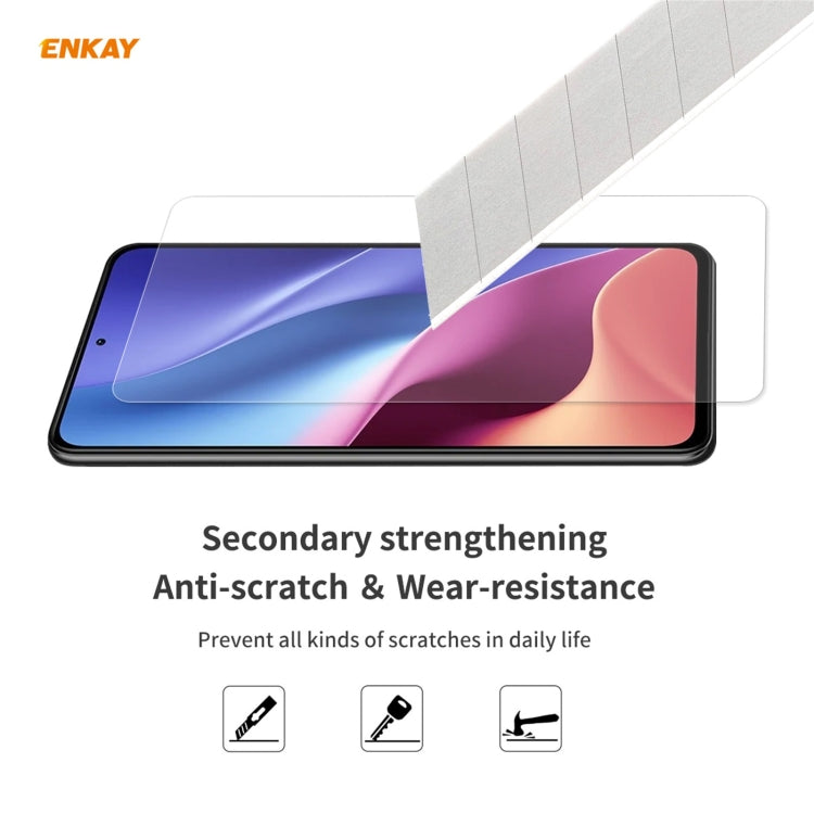 For Xiaomi Poco F3 2 PCS ENKAY Hat-Prince 0.26mm 9H 2.5D Curved Edge Tempered Glass Film - Xiaomi Accessories by ENKAY | Online Shopping UK | buy2fix