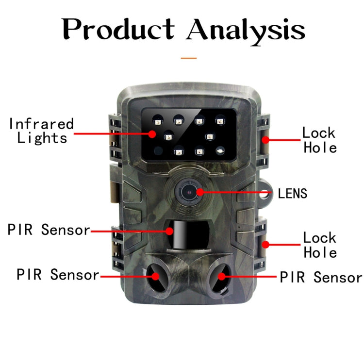 PR700 1080P Wildlife Hunting Camera Motion Activated Night Vision Camcorder for Outdoor Tracking Scan Trigger - Hunting Cameras by buy2fix | Online Shopping UK | buy2fix