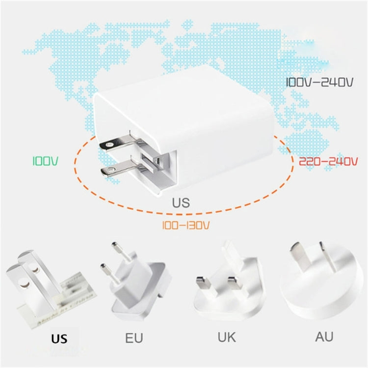 A6 65W QC 3.0 USB + PD USB-C / Type-C Dual Fast Charging Laptop Adapter + 1m USB-C / Type-C to USB-C / Type-C Data Cable Set for MacBook Series, US Plug + EU Plug + AU Plug + UK Plug - Cable & Adapter by buy2fix | Online Shopping UK | buy2fix