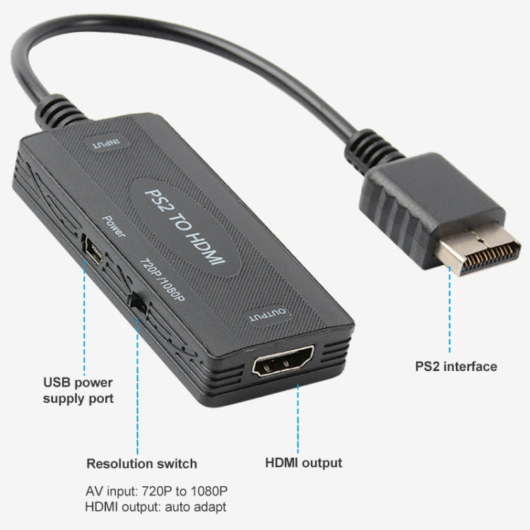 720P/1080P PS2 to HDMI Converter -  by buy2fix | Online Shopping UK | buy2fix