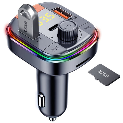 T832 Car Bluetooth FM Transmitter Colorful Light MP3 Player Powerful Quick Charger QC3.0 - In Car by buy2fix | Online Shopping UK | buy2fix