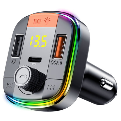 T832 Car Bluetooth FM Transmitter Colorful Light MP3 Player Powerful Quick Charger QC3.0 - In Car by buy2fix | Online Shopping UK | buy2fix