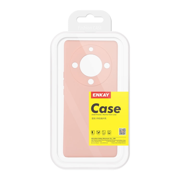 For Honor Magic5 Lite / X9A ENKAY Liquid Silicone Soft Shockproof Phone Case(Pink) - Honor Cases by ENKAY | Online Shopping UK | buy2fix