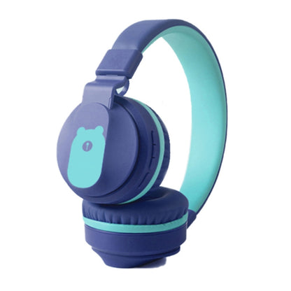 BOBo+ Adults & Kids Cute Bluetooth 5.0 Bass Noise Cancelling Headset with Mic(Blue) - Apple Accessories by buy2fix | Online Shopping UK | buy2fix