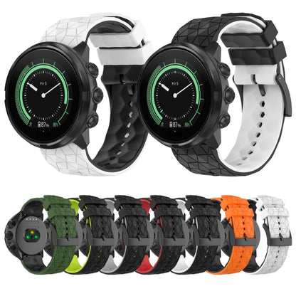 For Suunto 7 24mm Mixed-Color Silicone Watch Band(Black+Grey) - Smart Wear by buy2fix | Online Shopping UK | buy2fix