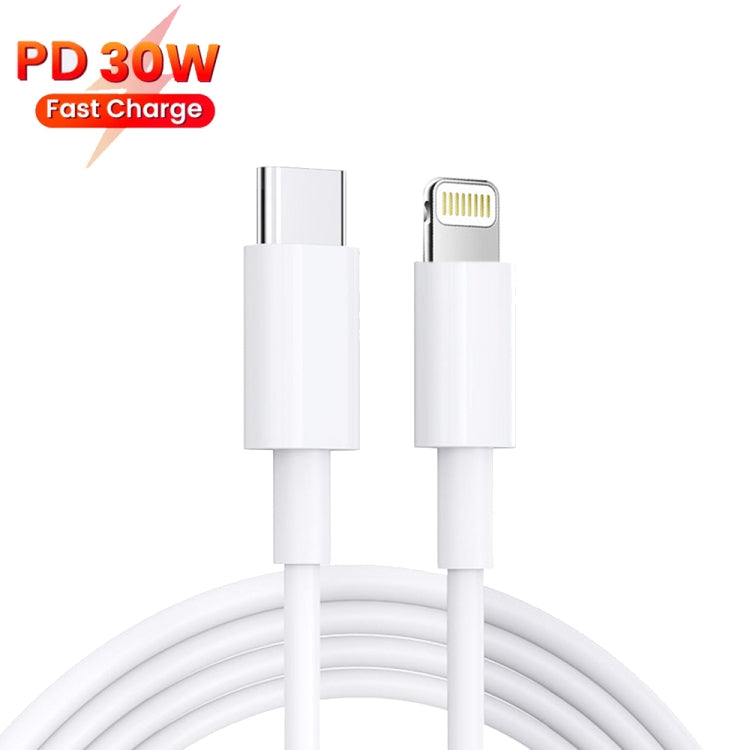 PD 35W Dual USB-C / Type-C Ports Charger with 1m Type-C to 8 Pin Data Cable, US Plug - Apple Accessories by buy2fix | Online Shopping UK | buy2fix