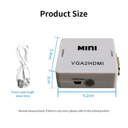 JSM Mini Size HD 1080P VGA to HDMI Scaler Box Audio Video Digital Converter Adapter - Adapter by buy2fix | Online Shopping UK | buy2fix