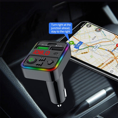 F18 FM Blue tooth Wireless Car Charger Dual USB Car MP3 Player - In Car by buy2fix | Online Shopping UK | buy2fix