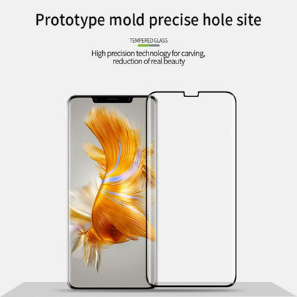 For Huawei Mate 50 Pro PINWUYO 9H 3D Hot Bending Tempered Glass Film(Black) - Huawei Tempered Glass by PINWUYO | Online Shopping UK | buy2fix