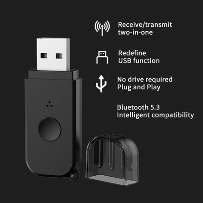 H210 Bluetooth 5.3 Audio Receiver Transmitter 2 in 1 AUX+USB Dual Output - Apple Accessories by buy2fix | Online Shopping UK | buy2fix