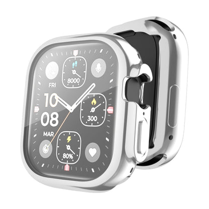 For Apple Watch Ultra / Ultra 2 49mm ENKAY Full Coverage Electroplated Soft TPU Case with Screen Film(Silver) - Watch Cases by ENKAY | Online Shopping UK | buy2fix