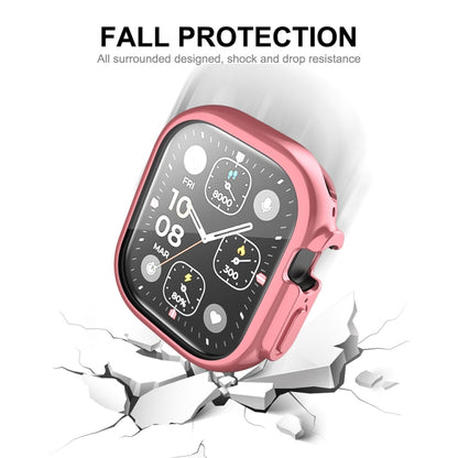 For Apple Watch Ultra / Ultra 2 49mm ENKAY Full Coverage Electroplated Soft TPU Case with Screen Film(Silver) - Watch Cases by ENKAY | Online Shopping UK | buy2fix