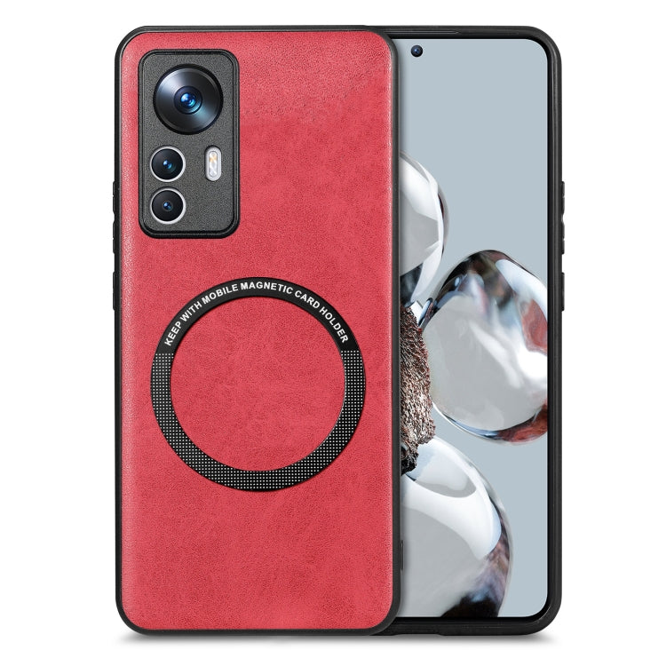 For Xiaomi 12T Solid Color Magsafe Leather Phone Case(Red) - Xiaomi Cases by buy2fix | Online Shopping UK | buy2fix