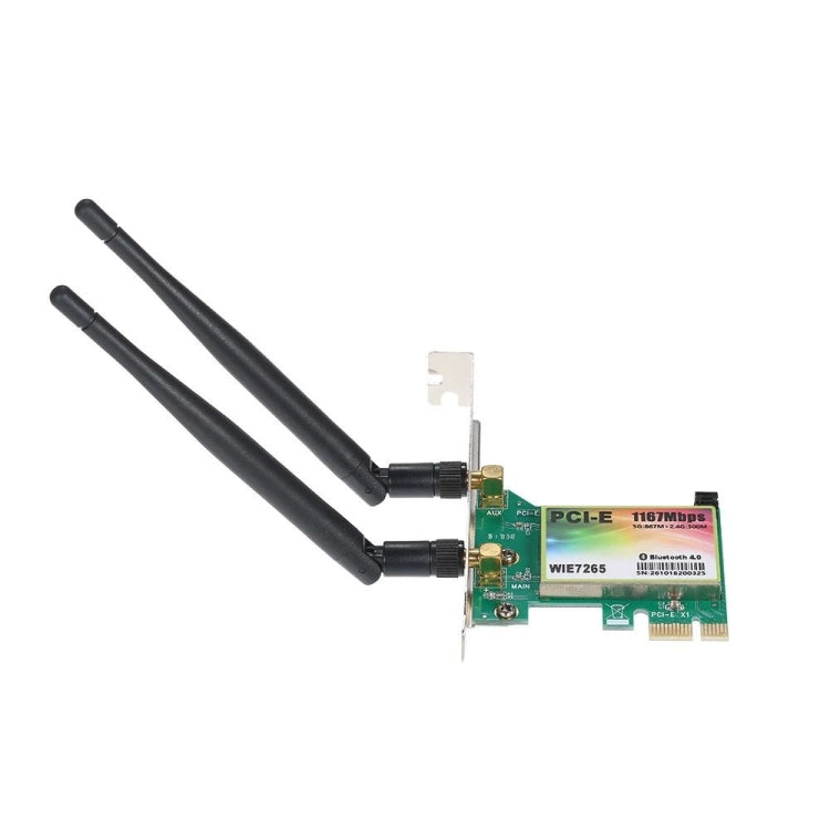 WIE7265 Dual Band 802.11ac 1167Mbps PCI-e WiFi Adapter + Bluetooth 4.2 WLAN Network Card - USB Network Adapter by buy2fix | Online Shopping UK | buy2fix